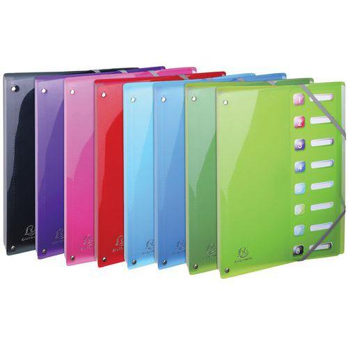 Illustration de : Trieur extensible 8 compartiments IDERAMA PP - A4 - 8 couleurs assorti