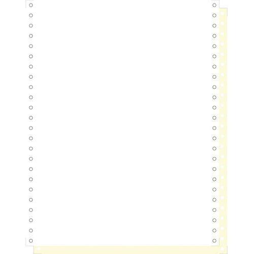 Illustration de : Feuilles listing autocop. blanc/jaune 240x12 2plis bande détachable