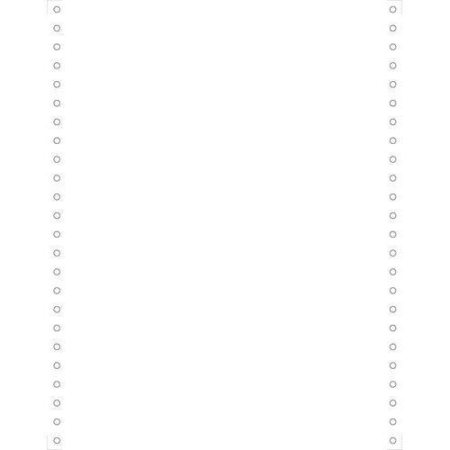 Illustration de : Feuilles listing blanc 240x12 1pli bandes détachables 70g