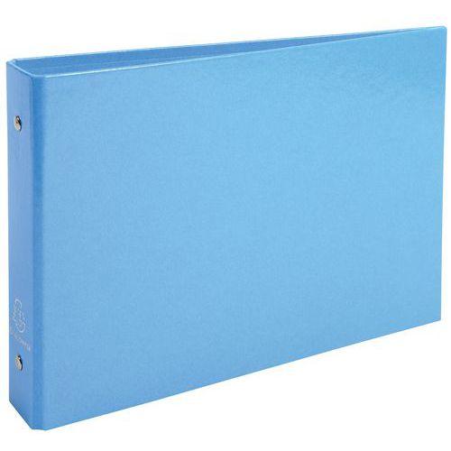 Illustration de : Classeur rigide rembordé pour fiches bristol 125x200mm 25mm