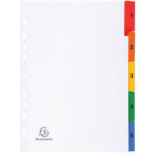 Illustration de : Intercalaires imprimés numériques carte blanche 160g