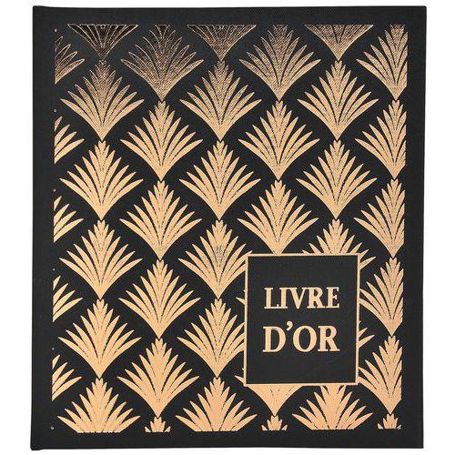 Illustration de : Livre d'or 140 pages tranche or - PALMYRE- Couverture arc de cercle palmier - Exacompta