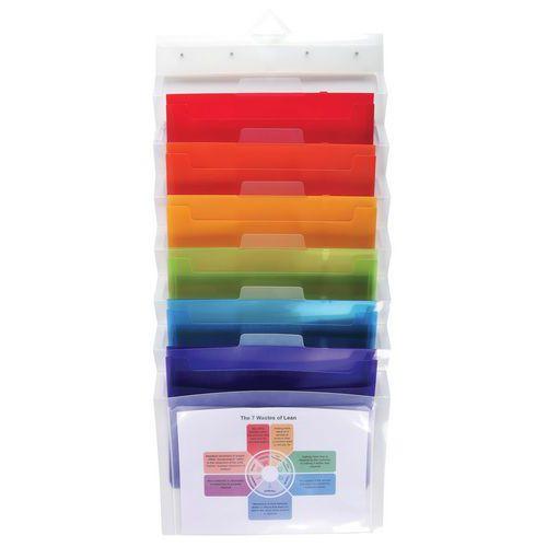 Illustration de : Trieur mural 6 compartiments Crystal - A4