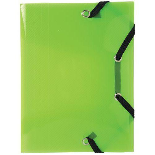 Illustration de : Chemise à élastique 3 rabats Polypro Crystal Colour pocket