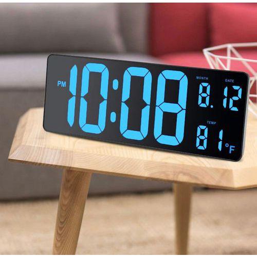 Illustration de : Horloge digital LCD diode bleue Alba