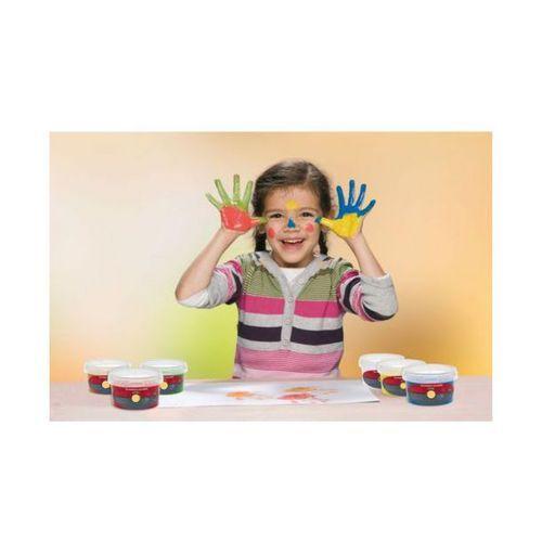 Illustration de : Assortiment 6 pots 500 ml gouache aux doigts