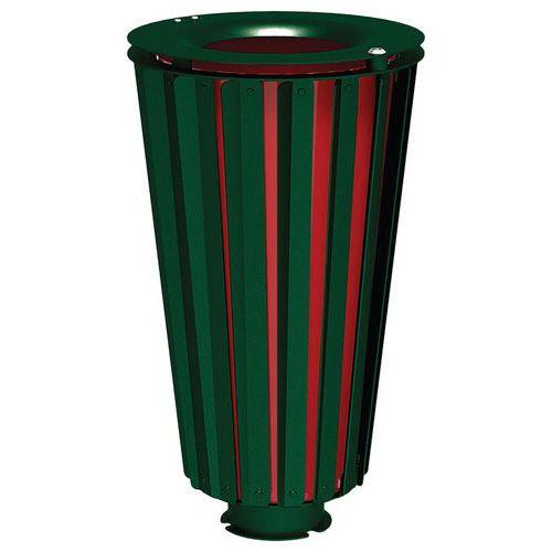 Illustration de : Poubelle Lofoten 80 L acier avec seau peint - Procity