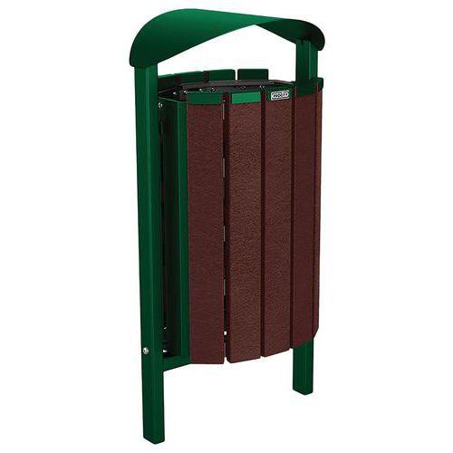 Illustration de : Poubelle Silaos 50 L acier/plastique recyclé - Procity