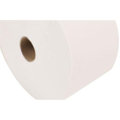 Illustration de : Bobine d'essuie-mains Autocut - Pure ouate blanche - Manutan Expert