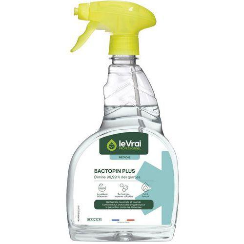 Illustration de : Nettoyant désinfectant multi-surface - Milieu médical - 750ml - Le Vrai Professionnel
