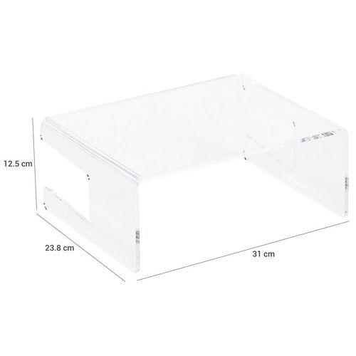 Illustration de : Support écran ergonomique en acrylique - Manutan Expert