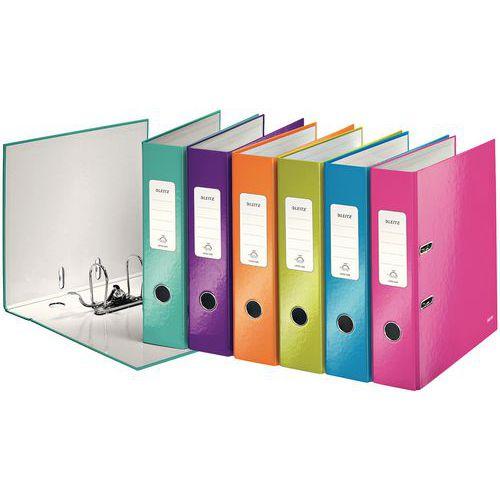 Illustration de : Classeur à levier 180° plastifié 80 mm WOW - Leitz