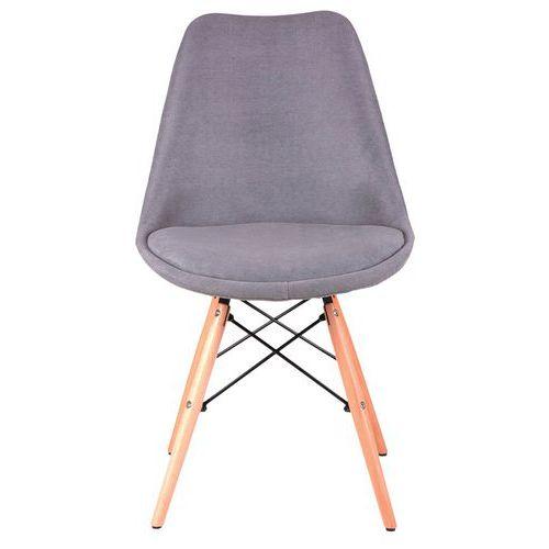 Illustration de : Lot 4 chaises Lindy pieds bois naturel - Somcasa