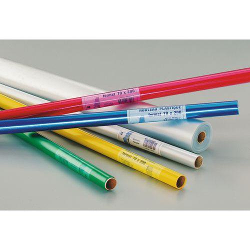 Illustration de : Rouleau plastique transparent non adhésif 10x0,70 m 45µ - Purple