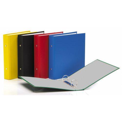Illustration de : Classeur rigide collé rembordé plastique 2 anneaux 30 mm - Purple