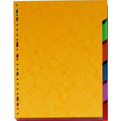 Illustration de : Jeu 6 maxi intercalaires polypropylène 40/100ème A4+ - Purple