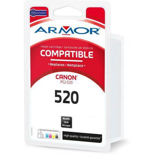 Illustration de : Cartouche jet d'encre noire compatible canon PGI-520 BK - Owa