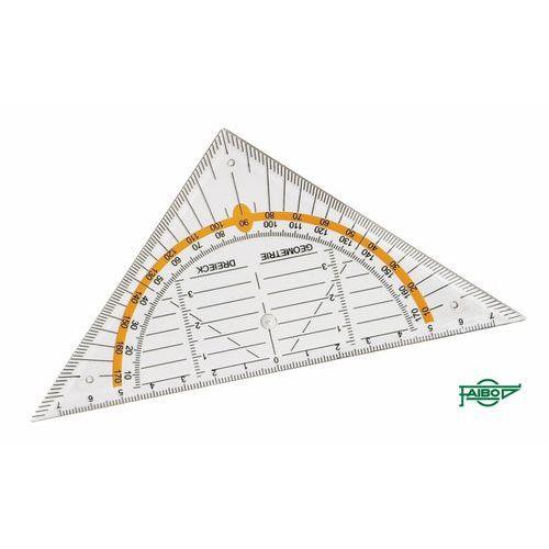 Illustration de : Règle équerre rapporteur 16 cm - Faibo
