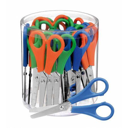 Illustration de : Ensemble 24 ciseaux 13 cm - Wonday