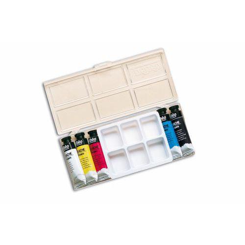 Illustration de : Boîte 5 tubes gouache 10 ml couleurs primaires - Pébéo