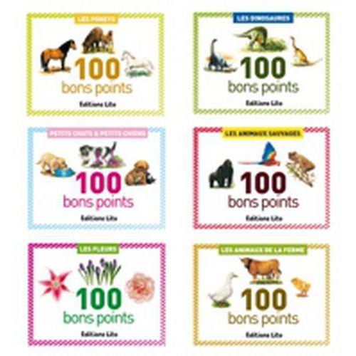 Illustration de : Boîte de 100 bons points 5,7 x 7,8 cm poneys