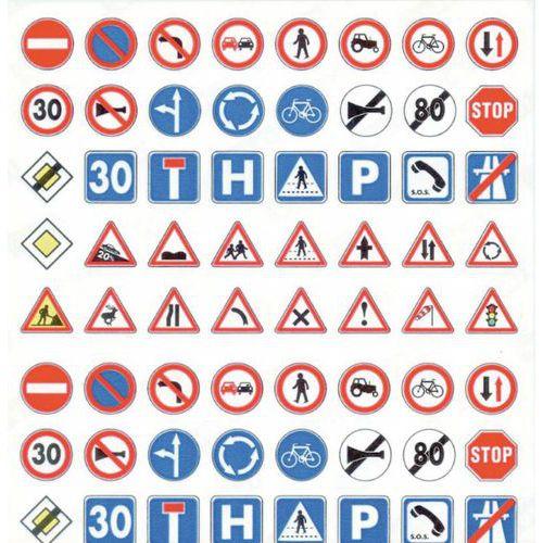 Illustration de : Pochette 4 feuilles 256 gommettes code de la route - Apli Kids