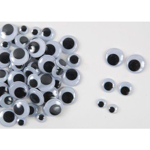 Illustration de : Assortiment 250 yeux mobiles 10,15,20 mm adhésifs