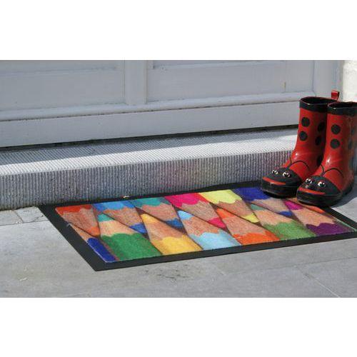 Illustration de : Paillasson thème Crayons