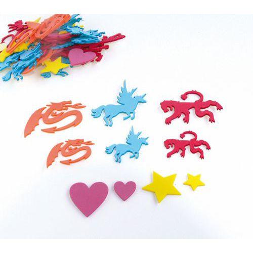 Illustration de : Kit déguisement 250 formes mousse adhésive thème Moyen âge