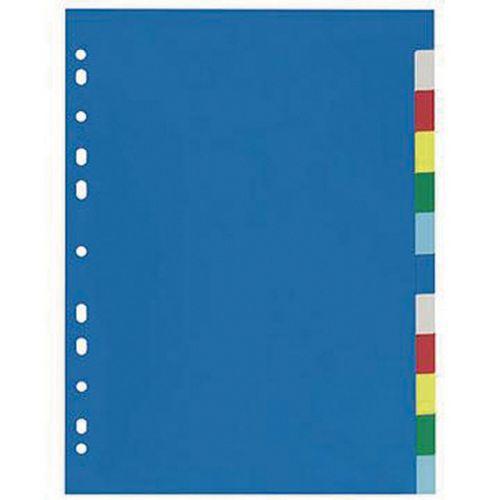 Illustration de : Jeu 12 intercalaires plastique 21x29,7 cm - Purple