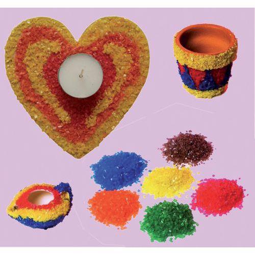 Illustration de : Assortiment 6 sacs 500g cristaux de pierre + 6 salières offertes