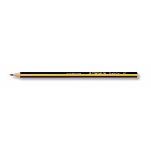 Illustration de : Lot 12 crayons graphite noris triangulaires HB mine 2 mm - Staedtler