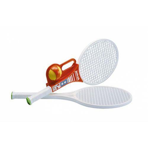 Illustration de : Tennis play : 2 raquettes, 1 balle mousse, avec poignée de transport