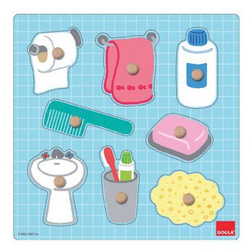 Illustration de : Puzzle bain - Goula