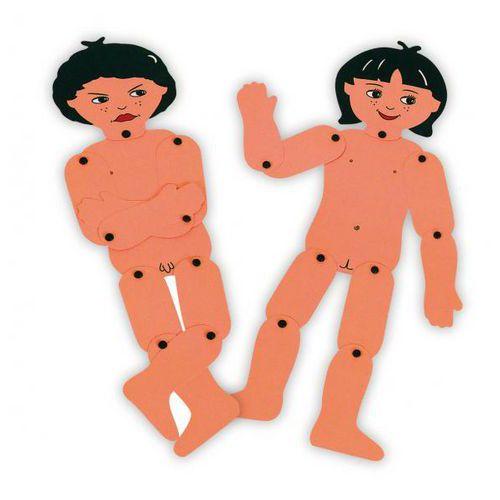 Illustration de : Set 2 mannequins articulés garçon-fille