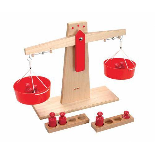 Illustration de : Balance en hêtre blanc stable - Educo