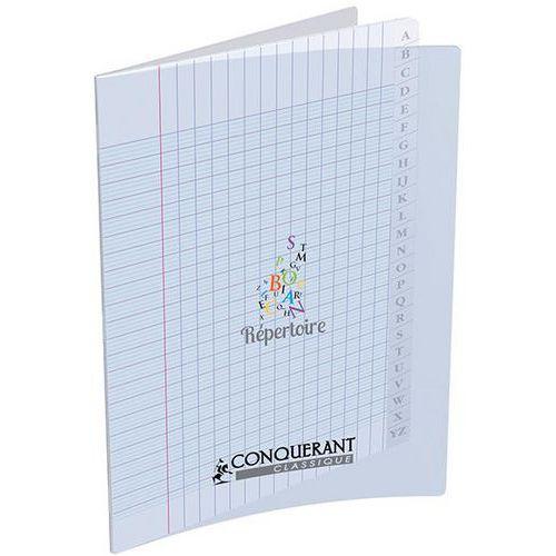 Illustration de : Répertoire polypropylène piqûre 90g 96pages seyes 17x22cm - Conquerant