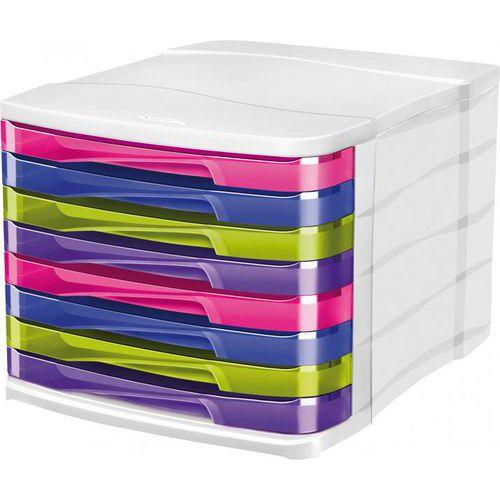 Illustration de : Bloc 8 tiroirs 37x30x27 cm multicolore - CEP