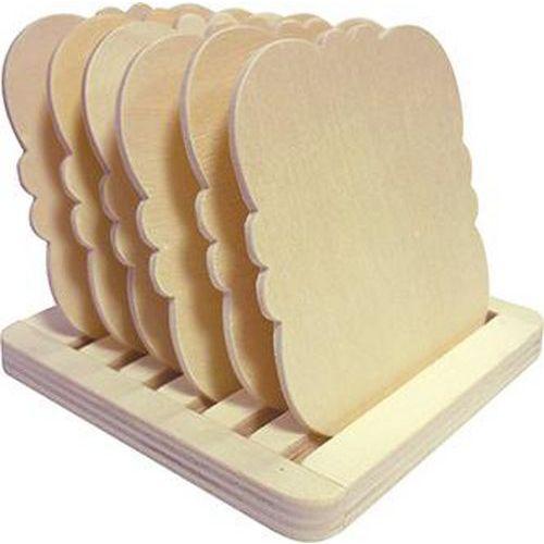 Illustration de : Lot 6 sous-verres avec socle de rangement