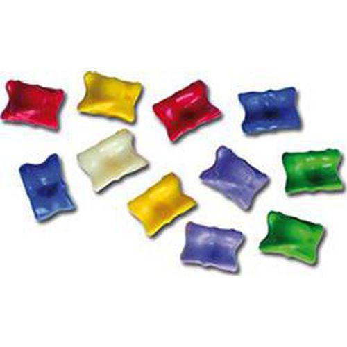 Illustration de : Osselets - Lot de 11 pièces colorées