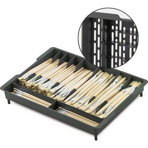 Illustration de : Boîte de rangement alvéolée pour pinceaux 9 compartiments