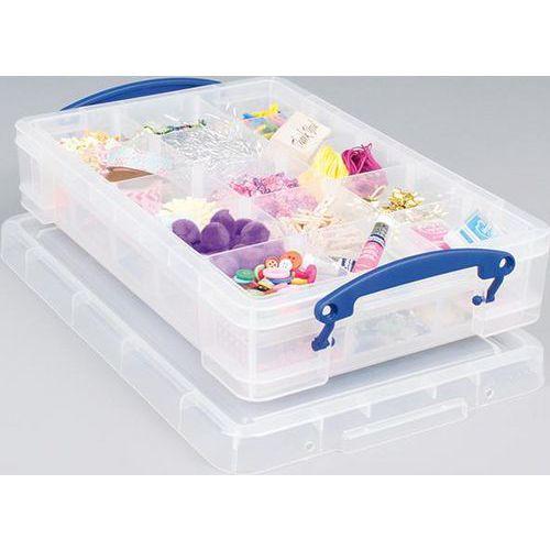 Illustration de : Bac de rangement 11 L avec diviseur 6 compartiments 456x356x148 mm