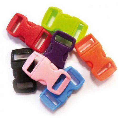 Illustration de : Sachet de 10 clips plastique 10mm en couleurs assorties