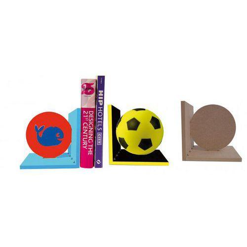 Illustration de : Serre-livres en bois à monter et à décorer 100 x 100 x 100 mm