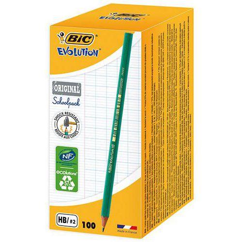 Illustration de : Classpack 95 crayons noirs HB évolution et 5 crayons gratuits - Bic