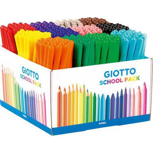 Illustration de : Maxi schoolpack 288 feutres turbocolor omyacolor - Giotto