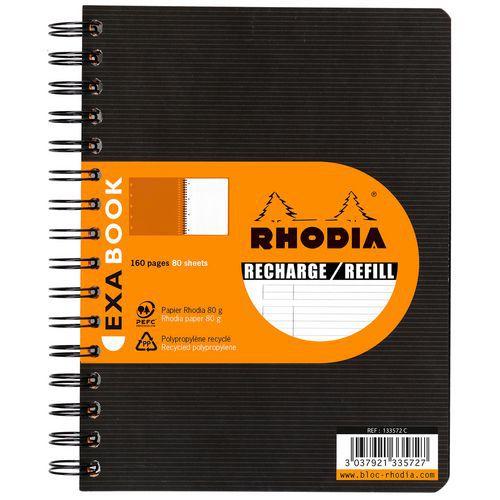Illustration de : Cahier rechargeable ligné + cadre en-tête - Rhodia