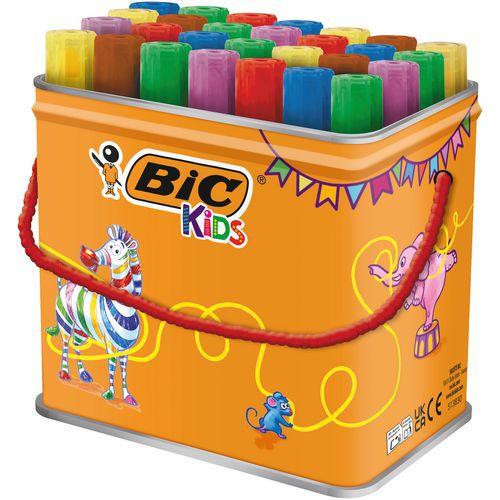 Illustration de : Maxi pot 30 feutres décoralo pointe ogive - Bic
