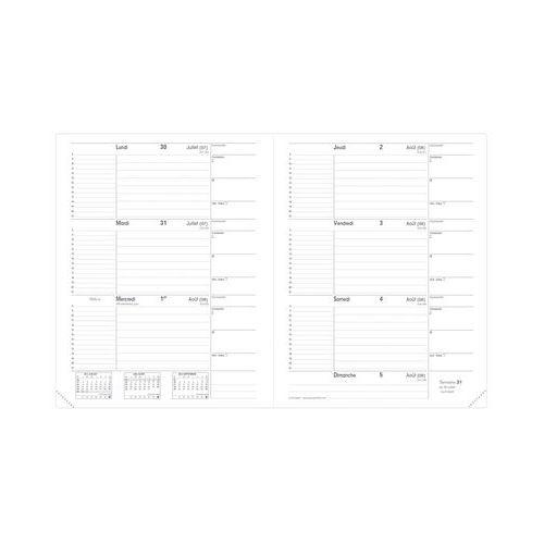 Illustration de : Agenda semainier le principal 18x24cm 13mois d'août à août - Quo Vadis