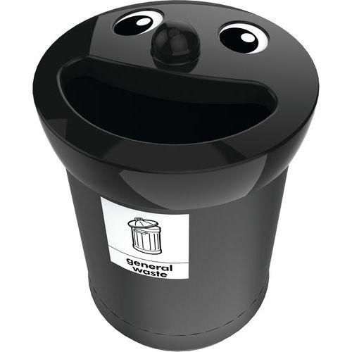 Illustration de : Poubelle Smiley Face 52L déchets généraux_Vepabins